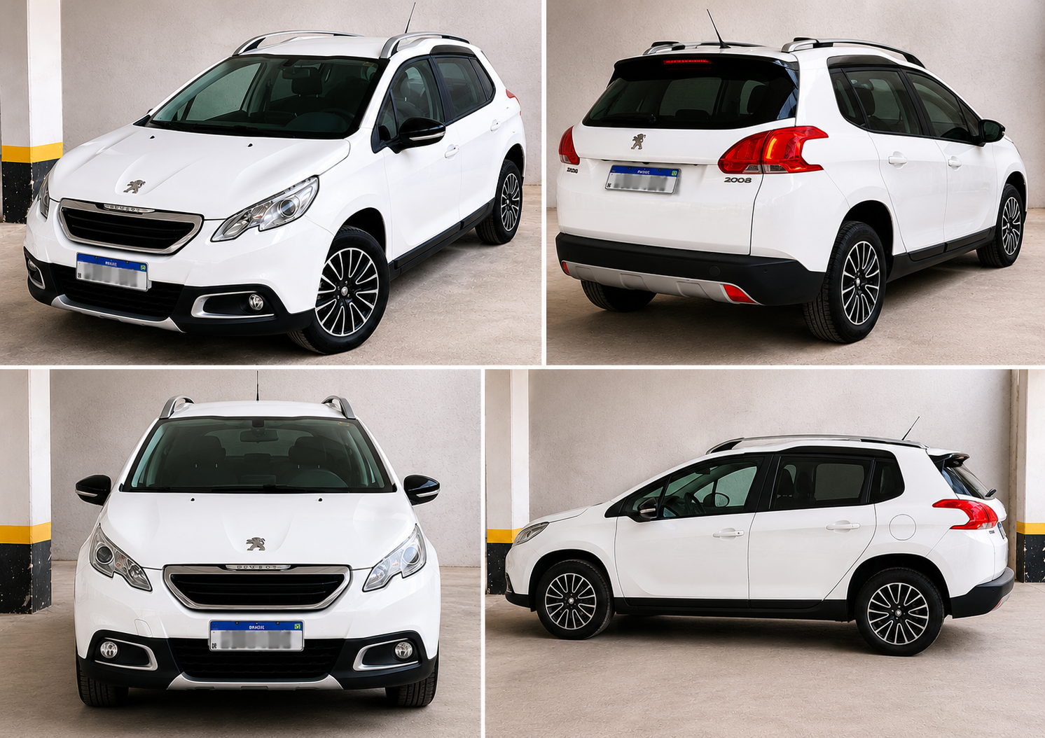 Peugeot 2008 2018 múltiplos ângulos — frente, traseira, lateral